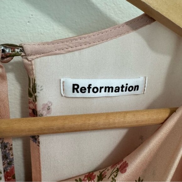 Reformation Floral Silk Mini Dress - Picture 4 of 7